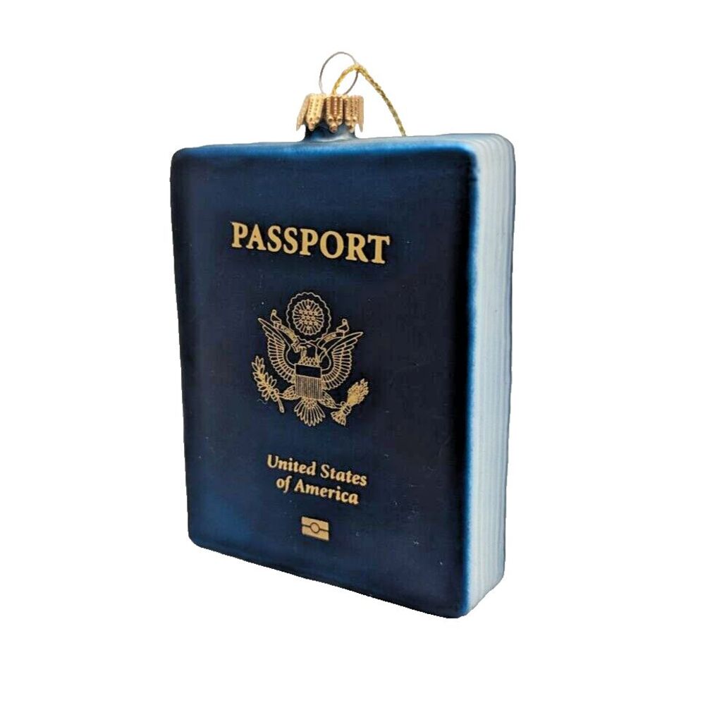 Passport Glass Ornament by Robert Stanley